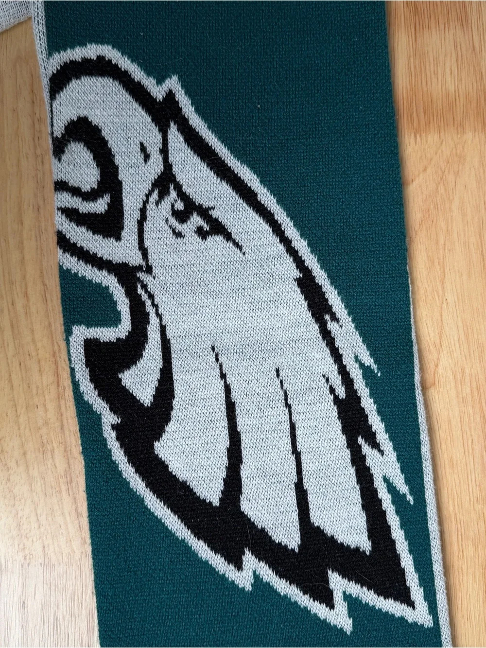 NFL Philadelphia Eagles Teal, White & Black Knit Scarf